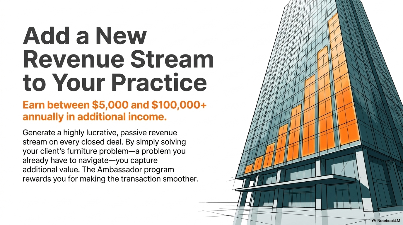 Commercial office building illustration representing the Easy Spaces $1 per sq ft Ambassador referral program